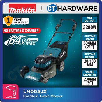 MAKITA LM004JZ CORDLESS LAWN MOWER 64V | 21" | 3200W | 2800RPM WITHOUT BATTERY CHARGER
