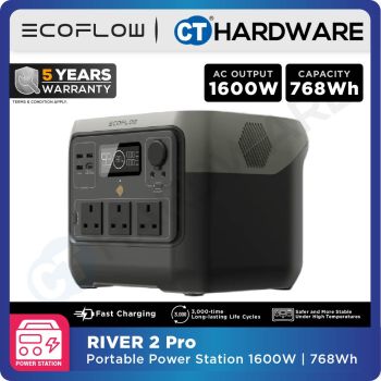 EcoFlow RIVER 2 Pro Power Station Portable | 800W (Surge 1600W) | 768Wh (240,000mAh)