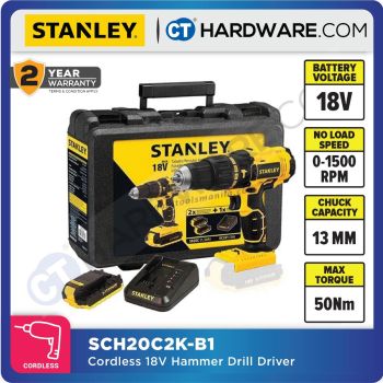 STANLEY SCI121S2-B1 12V IMPACT DRIVER 2500RPM 3200OPM COME WITH 2x 1.5AH BATTERY & 1x CHARGER