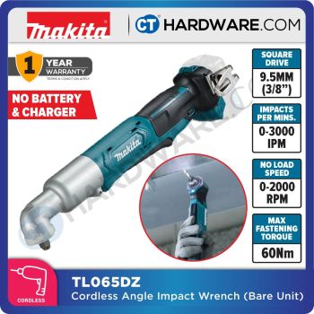 MAKITA TL065DZ CORDLESS ANGLE IMPACT WRENCH 12V WITHOUT BATTERY AND CHARGER