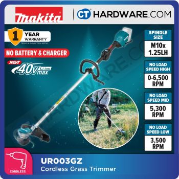 MAKITA UR003GZ CORDLESS GRASS TRIMMER 40V 10" 3500-6500RPM WITHOUT BATTERY & CHARGER ( SOLO )