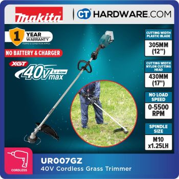 MAKITA UR007 GM101/ GZ01 CORDLESS GRASS TRIMMER 40V 4.0AH NYLON HEAD 17"