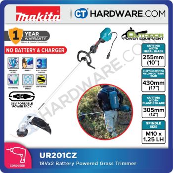 MAKITA UR201CZ BATTERY POWERED GRASS TRIMMER 18V X 2 10" NO BATTERY & CHARGER ( SOLO )