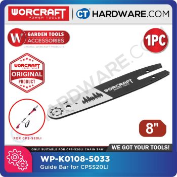 WORCRAFT WP-K0108-5033 ORIGINAL GUIDE BAR 8" SUITABLE FOR CPSS20LISOLO POLE SAW [ WPK01085033 ]