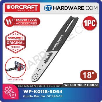 WORCRAFT WP-K0118-5064 ORIGINAL GUIDE BAR 18" SUITABLE FOR GCS4618 CHAIN SAW [ WPK01185064 ]