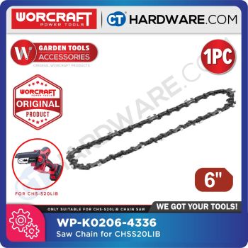 WORCRAFT WP-K0206-4336 ORIGINAL SAW CHAIN 6" SUITABLE FOR CHSS20LIBSOLO CHAIN SAW [ WPK02064336 ]