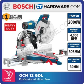 Bosch GCM12GDL  305mm (12") Double Bevel Gliding Mitre Saw