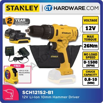 STANLEY SCH12S2 10.8V 1.5Ah Hammer Drill Driver