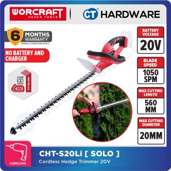 WORCRAFT CHT-S20LiA CORDLESS HEDGE TRIMMER 20V | 22" | 1200/MIN [ CHTS20LiA ] [ ONE FOR ALL ]