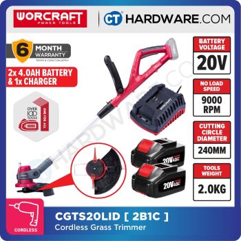 WORCRAFT CGT-S20LID CORDLESS GRASS TRIMMER 20V  [ CGTS20LID ] [ ONE FOR ALL ]