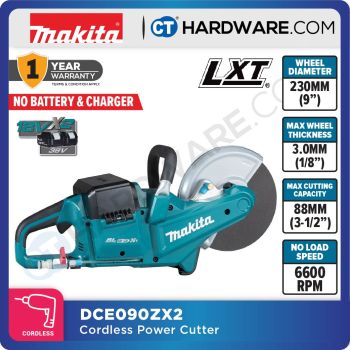 MAKITA DCE090ZX2 CORDLESS POWER CUTTER 18Vx2 230MM (9") | 6600 RPM WITHOUT BATTERY AND CHARGER