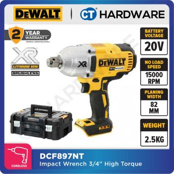 DEWALT DCF897NT CORDLESS BRUSHLESS HIGH TORQUE IMPACT WRENCH 20V 3/4" 950NM WITHOUT BATTERY & CHARGER (BARE )