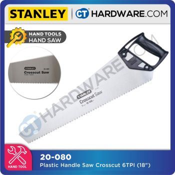 Stanley 20-080 Plastic Handle Saw Crosscut 6TPI (18")