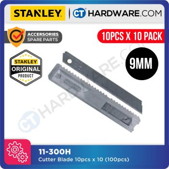 STANLEY 11300H KNIFE / CUTTER BLADES 9MM, LENGTH 85MM, 10 DISPENSER (100PC) [ 11-300H ]