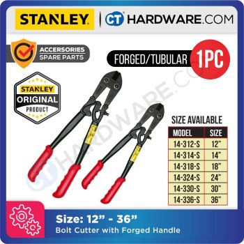 STANLEY BOLT CUTTER FORGED / TUBULAR HANDLE SIZE: 12" / 14" / 18" / 24" / 30" / 36"