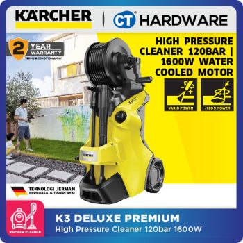 KARCHER K3 DELUXE PREMIUM HIGH PRESSURE CLEANER 120BAR 380L/H 1600W WATER COOLED MOTOR [ 16032200 ] [ PARENT'S DAY SPECIALS ]