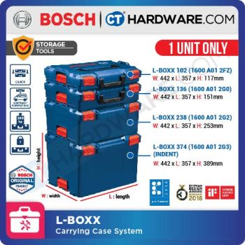 BOSCH L-BOXX 102 | L-BOXX 136 | L-BOXX 238 | L-BOXX 374 CARRYING CASE SYSTEM - 1UNIT