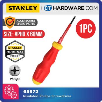 STANLEY 65972 (1PC) 1000V # PH0 INSULATED PHILIPS SCREWDRIVER VDE SCREWDRIVER BLADE: #0 x 60MM