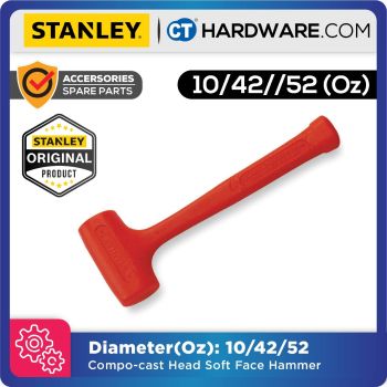 Stanley Oz Compo-Cast Standard Head Soft Face Hammer | Face Diameter(Oz): 10 / 42 / 52