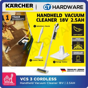 Karcher VCS 3 cordless handheld vacuum cleaner, Portable mini vacuum | Wireless Vacuum Kereta, Vakum Cleaner 1.198-801.0 [ PARENT'S DAY SPECIALS ]