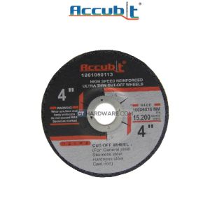 Accubit Metal Grinding Disc 100mm (4") x 6mm x 16mm (x10pcs)