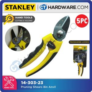 Stanley 14303 PRUNING SHEARS 200MM 8" ( ANVIL ) TREE TRUNK CUTTER [ 14-303-23 ]