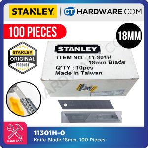 STANLEY 11301H-0 QUICK POINT BLADES 18MM 10 DISPENSERS 100PCS (10 PCS X 10 ) [ 11-301H ]