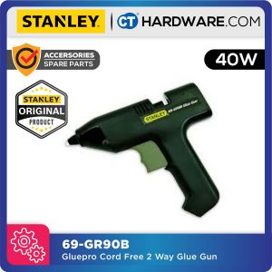 STANLEY 69-GR90B-23 Gluepro Cord Free 2 Way Glue Gun 40W Round Pin (100-240V) 69GR90B