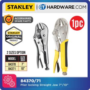 STANLEY STRAIGHT JAW LOCKING PLIERS SIZE: 7" / 10"  WITH BI-METAL HANDLE [ 84370 / 84371 ]