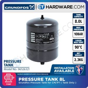 GRUNDFOS 96526321 PRESSURE TANK 8L | 1" | GREY COLOUR FOR CM/PT [ 13AMTWX101 ]