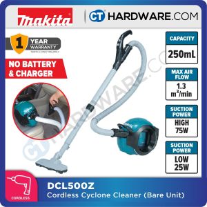 MAKITA DCL500Z CORDLESS CYCLONE CLEANER (TOOL ONLY)