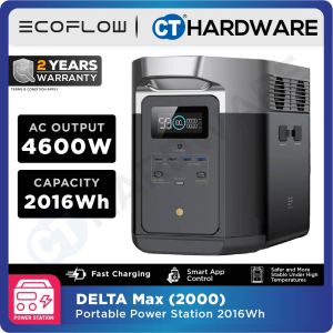 EcoFlow DELTA Max (2000) Portable Power Station 2400W (Surge 5000W) | 2016Wh (560,000mAh)