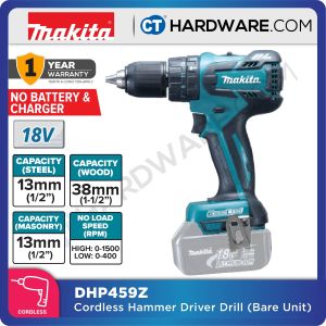 Makita DHP459Z 13mm (1/2″) – 18V Cordless Hammer Driver Drill