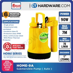 MEPCATO HOME 9A Residential Pond Submersible Pump (Auto)