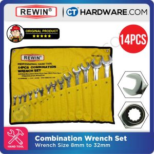 Rewin RBL0832 Combination Wrench Set 14pcs 8mm-32mm