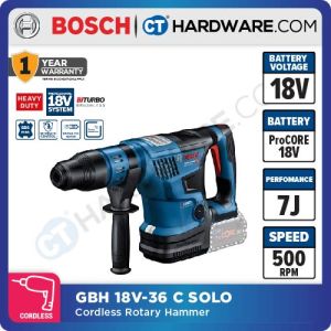 BOSCH GBH 18V-36 C CORDLESS ROTARY HAMMER WITHOUT BATTERY & CHARGER 0611915082 (BITURBO BRUSHLESS)