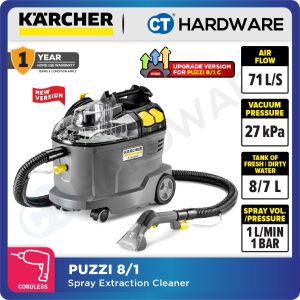 KARCHER PUZZI 8/1 SPRAY EXTRACTION CLEANER 1200W | 230MBAR SUCTION ( 11002250 ) WITHOUT CARPET CLEANER LONG HANDLE (RAYA PROMO)